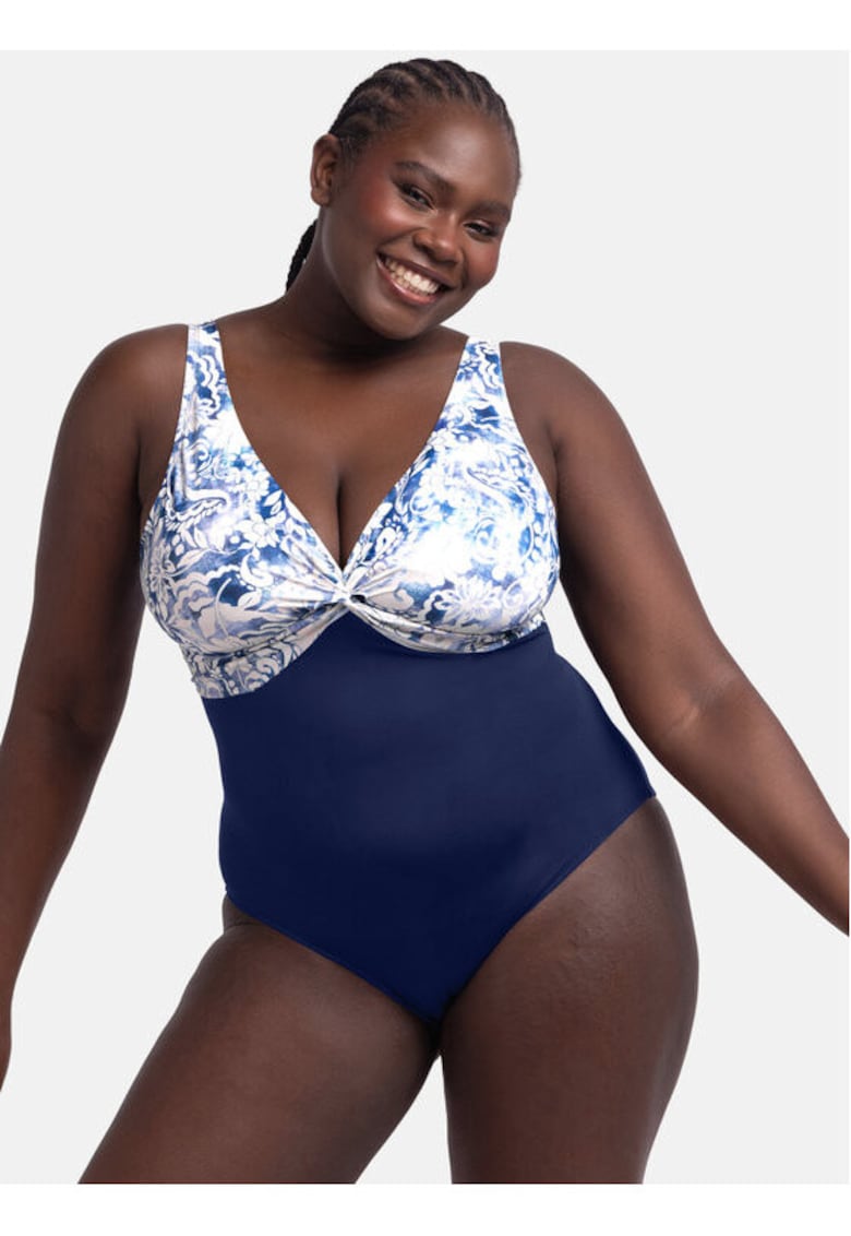 Costum de baie dama - 305229861 - Poliester/Elastan - Albastru