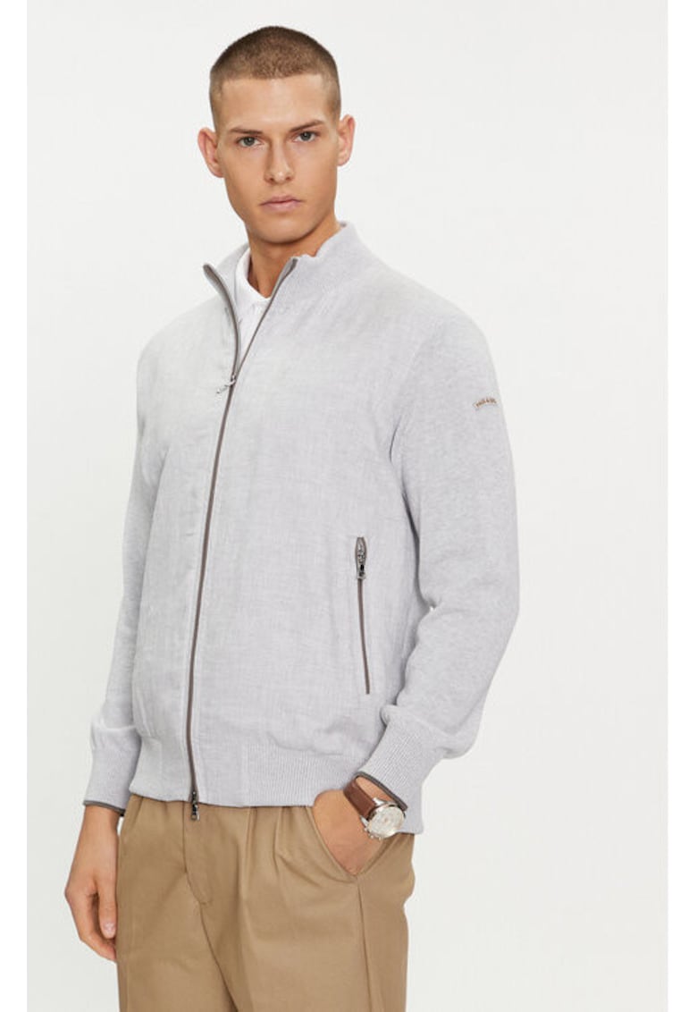 Cardigan barbati -  303513849 - Bumbac - Gri