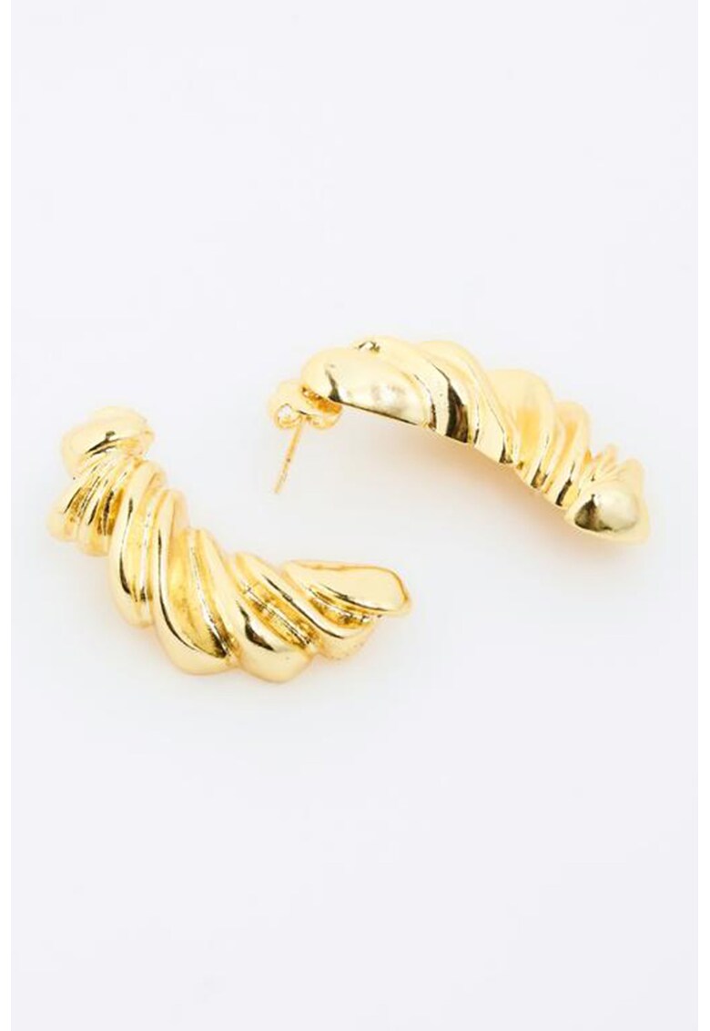 Cercei abstracti cu tija - Auriu