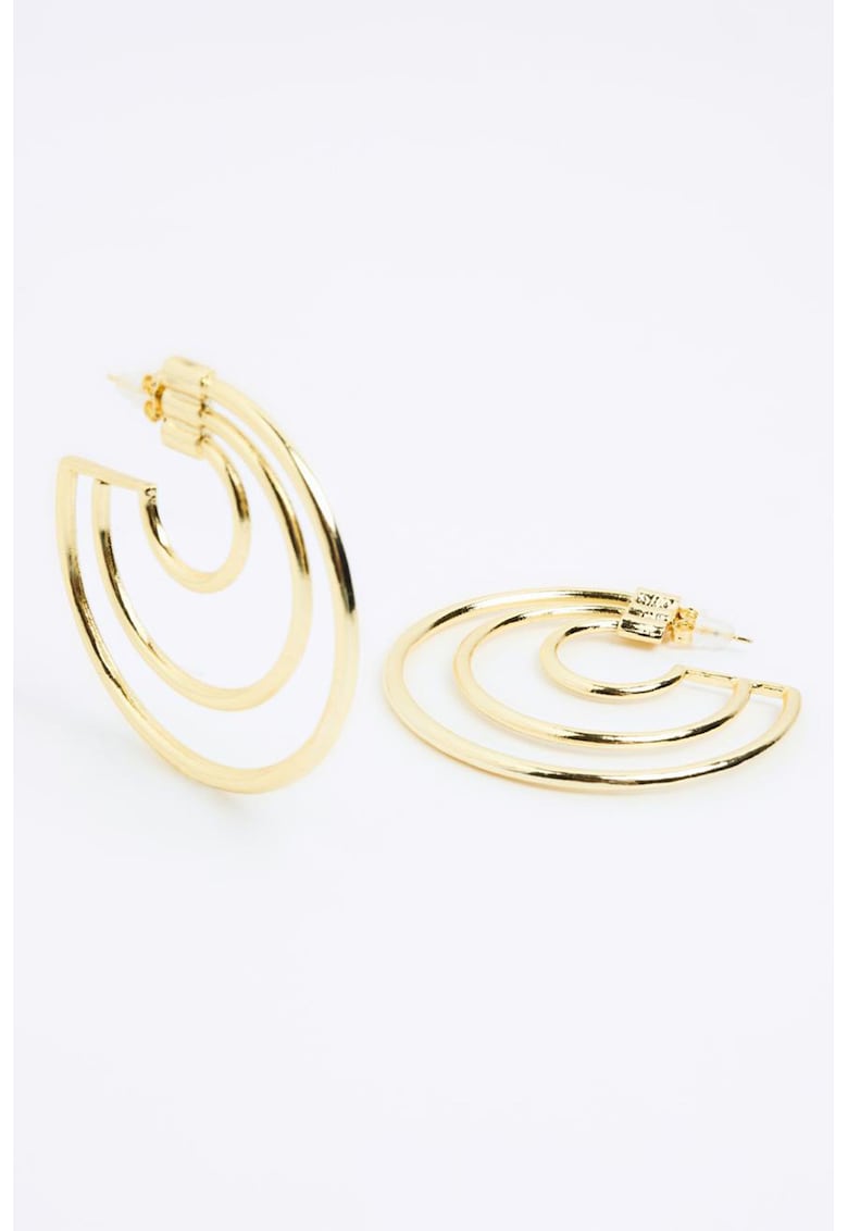 Cercei rotunzi cu model stratificat