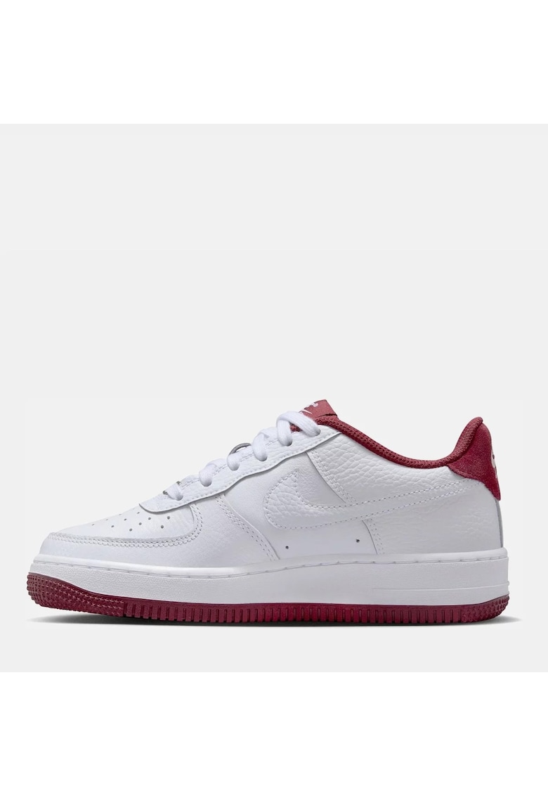 Pantofi copii Air Force 1 - alb-rosu - sintetic -