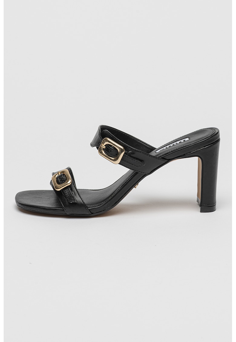 Sandale din piele cu toc cuban Mariano