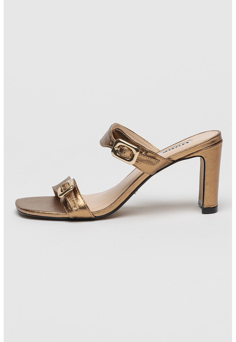 Sandale din piele cu toc cuban Mariano