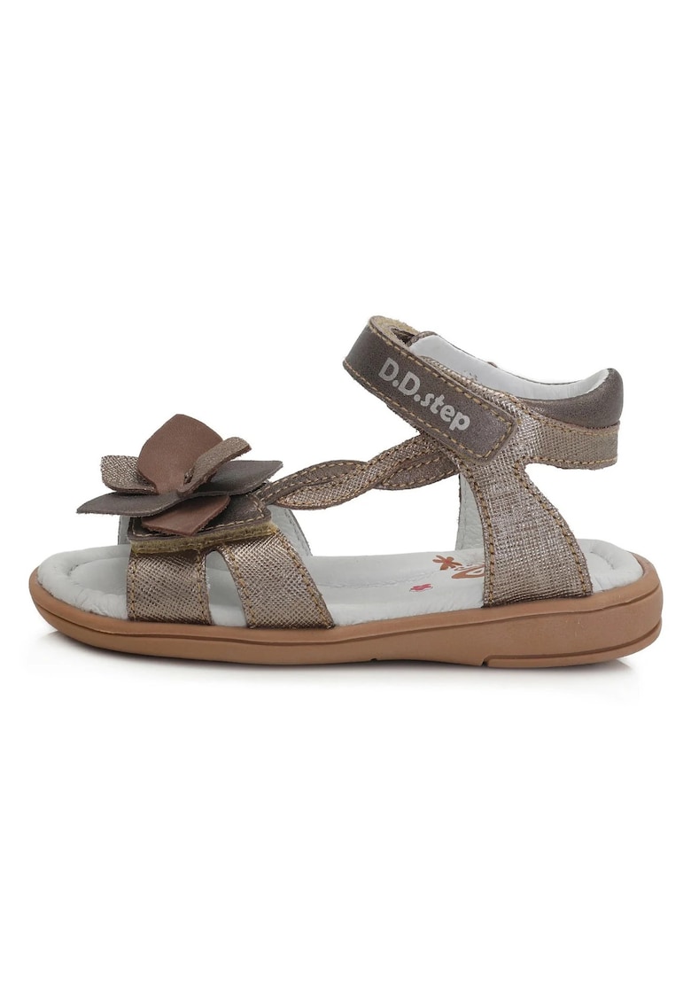 Sandale din Piele Fete -  Model Floare - cu Scai - K03-971B