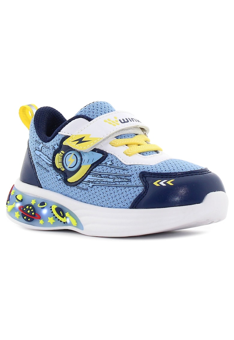 Pantofi sport Lanx albaștri intermitenți pentru bebeluși -