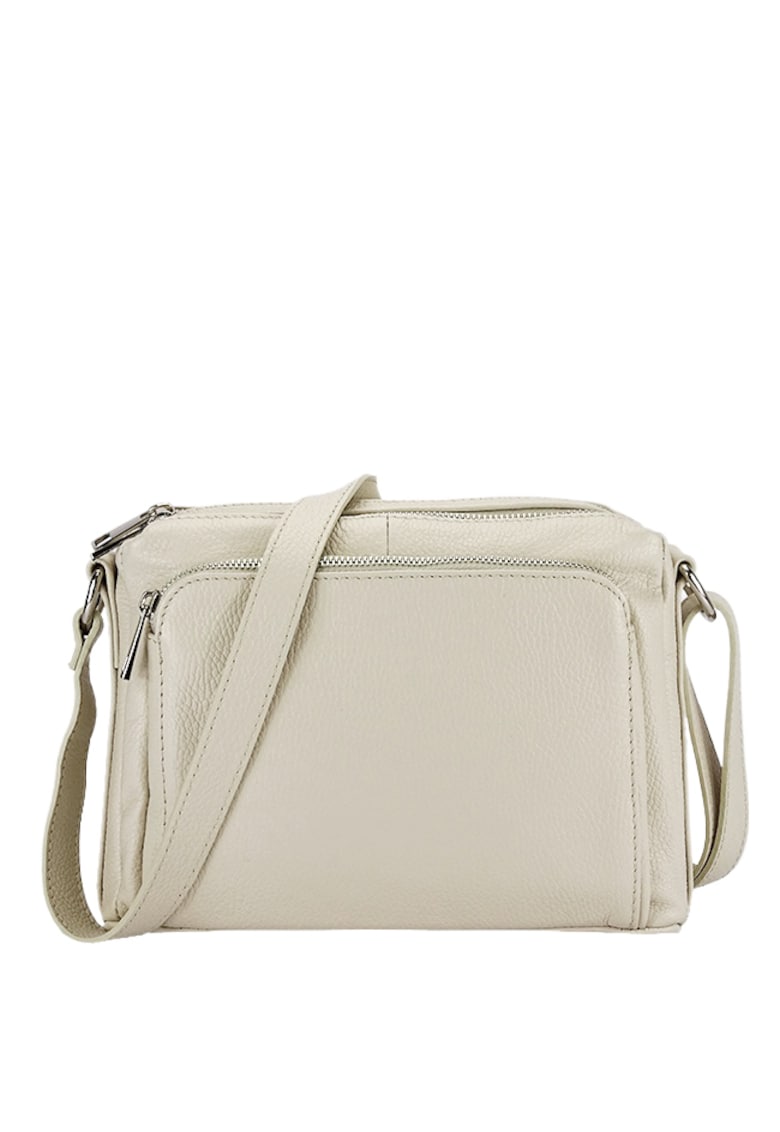 Geanta crem din piele naturala Camelia 124 17171 - Crem