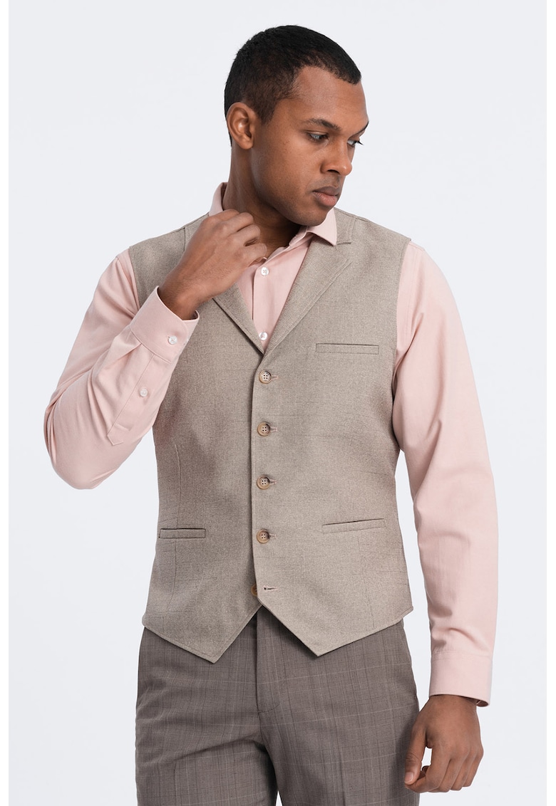 Vesta slim fit cu nasturi