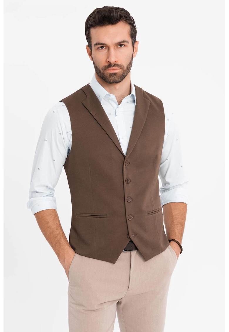 Vesta cu nasturi si decolteu in V