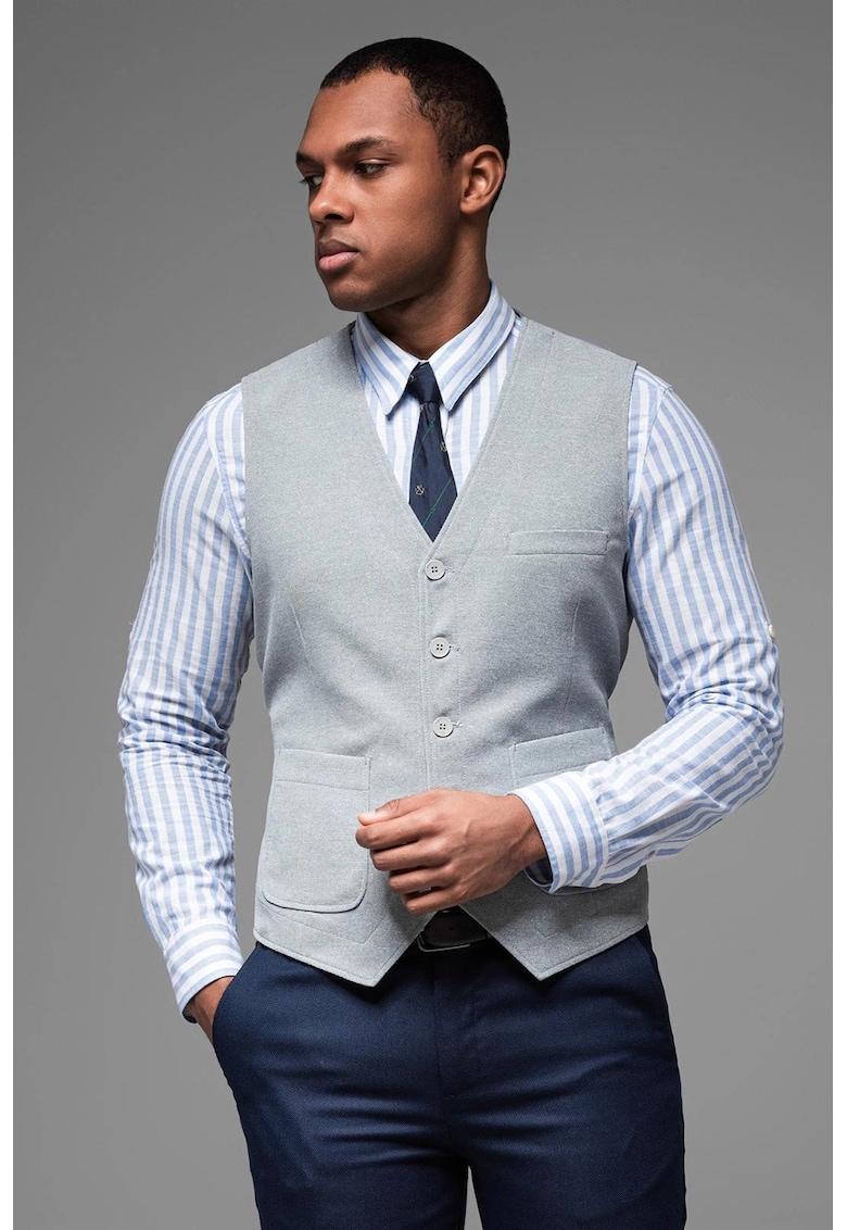 Vesta cu nasturi si decolteu in V