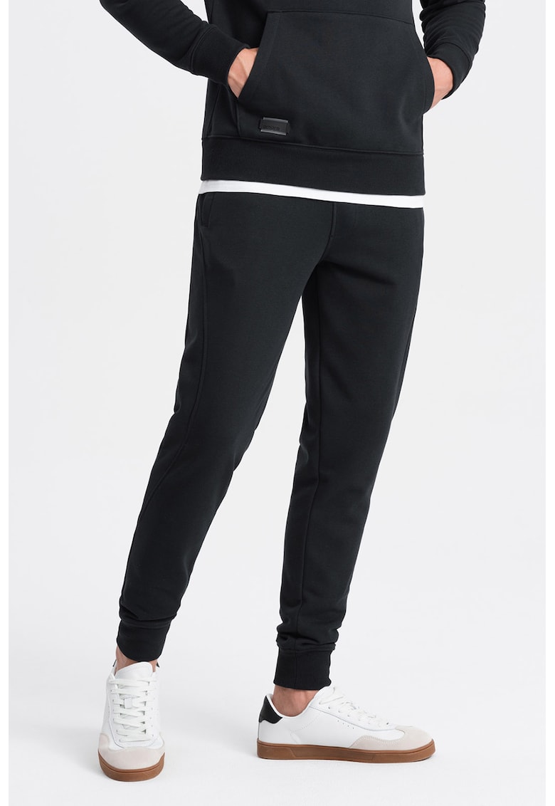 Pantaloni de trening din bumbac cu buzunare laterale