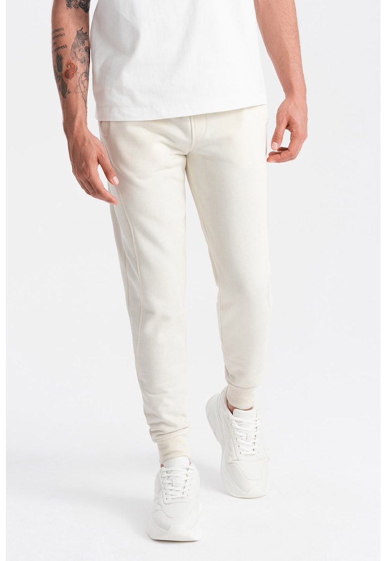 Pantaloni de trening din bumbac cu buzunare laterale