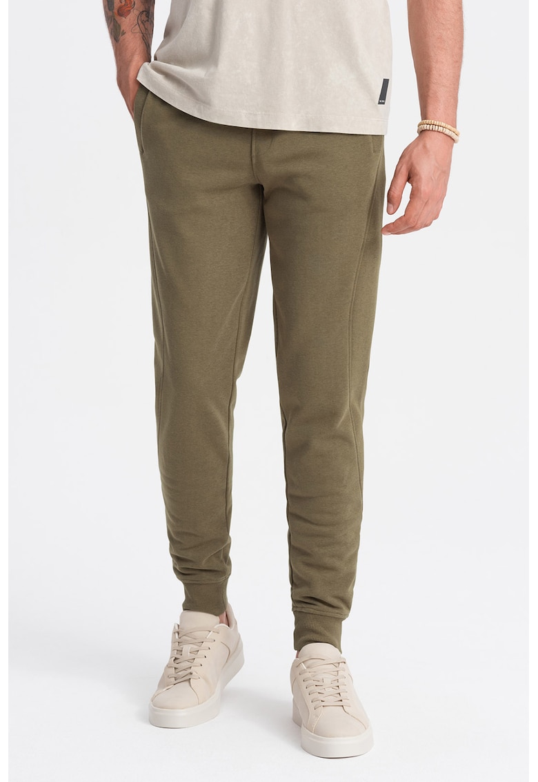 Pantaloni de trening din bumbac cu buzunare laterale