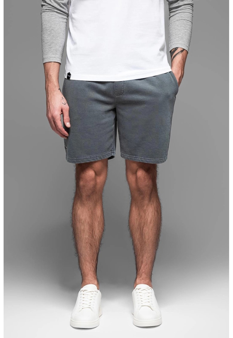 Pantaloni scurti din amestec de bumbac cu buzunare laterale