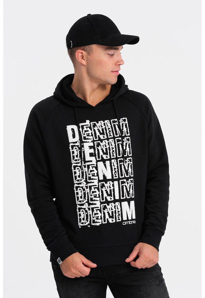 Hanorac cu imprimeu  OM-SSPS-0158 - Barbati - Fara fermoar - Cu gluga