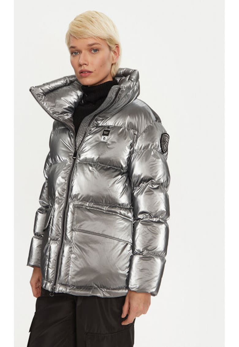 Geaca dama - 304445491 - Poliamida - Argintiu