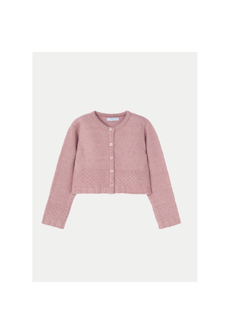 Cardigan fete - 304320460 - Acril/Poliamida - Roz
