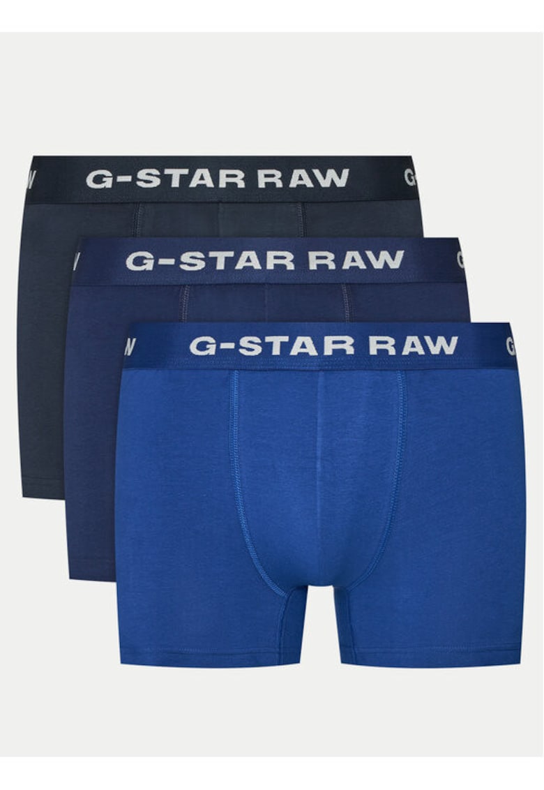 Set 3 boxeri barbati - G Star Raw - 304710148 - Bumbac organic - M INTL - Albastru