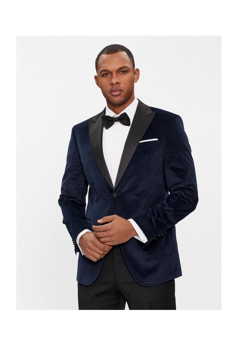 Sacou barbati - 303583170 - Poliester/Lana - 50 EU - Albastru