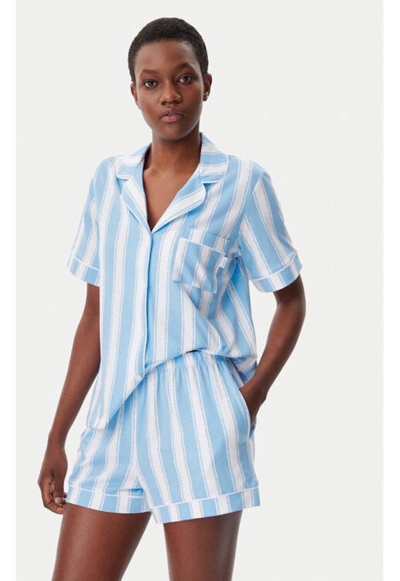 Pijama dama -  305145673 - Bumbac/Poliester - Albastru