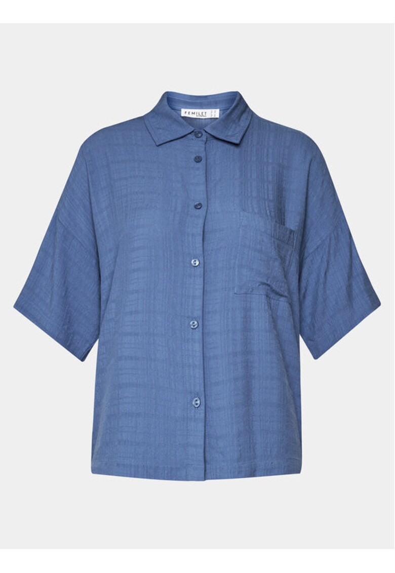 Camasa de noapte dama - 303817718 - Viscoza - Albastru Camasa de noapte dama - 303817718 - Viscoza - Albastru