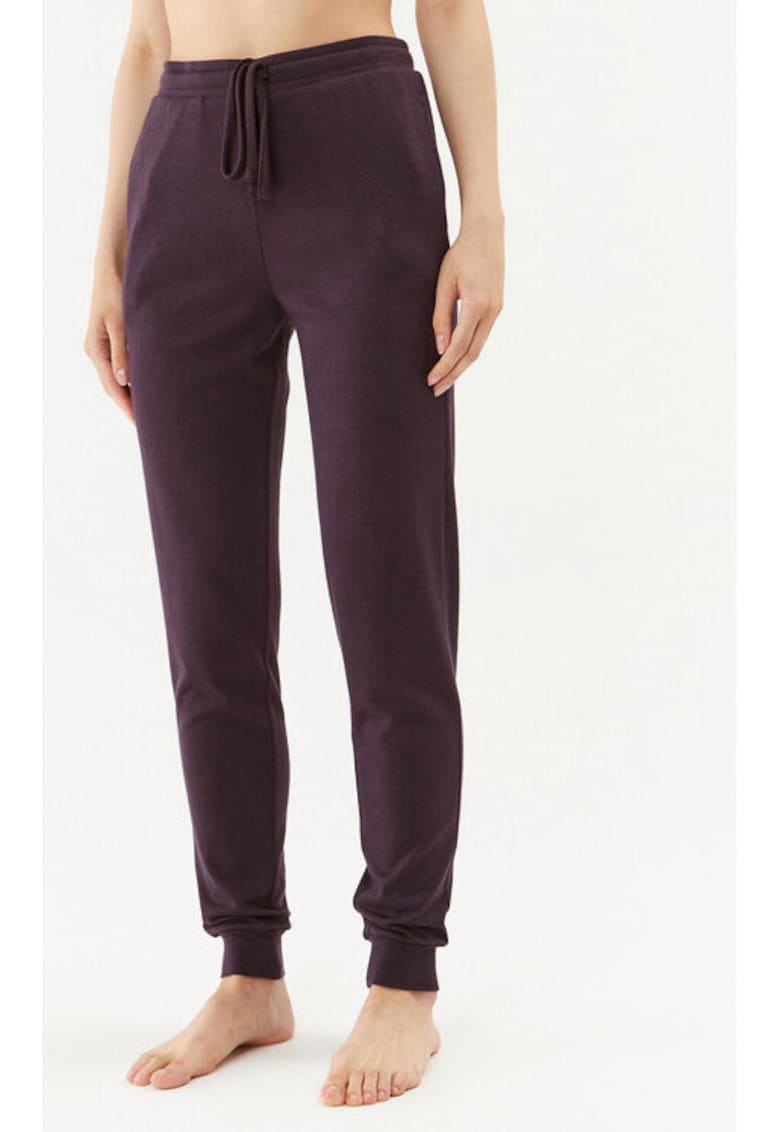 Pantaloni de pijama dama - 303303525 - Viscoza/Poliester - Albastru