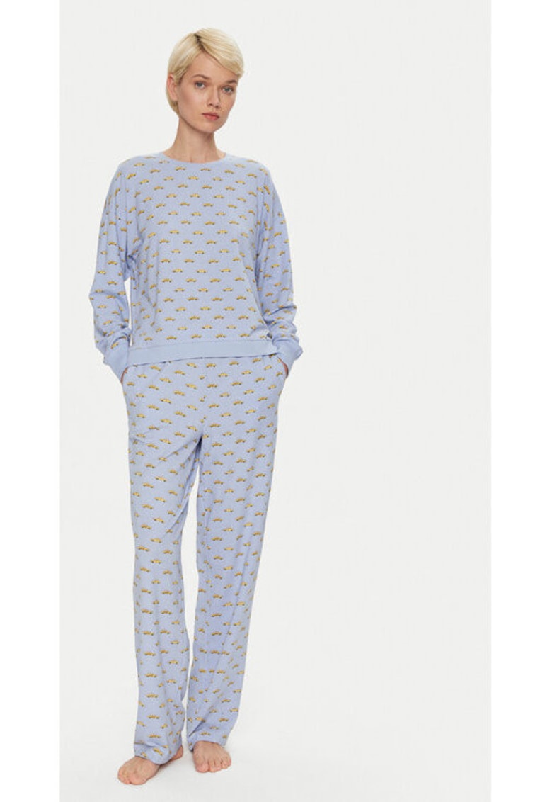 Pijama dama -  304529634 - Bumbac/Rayon - Albastru