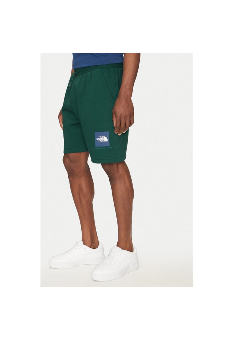 Pantaloni scurti barbati - 304916847 - Bumbac/Poliester - Verde