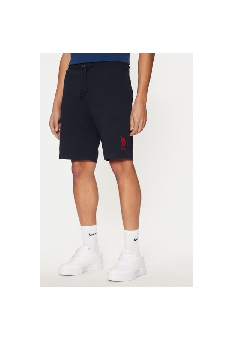 Pantaloni scurti barbati - 305230232 - Bumbac - Albastru - Albastru