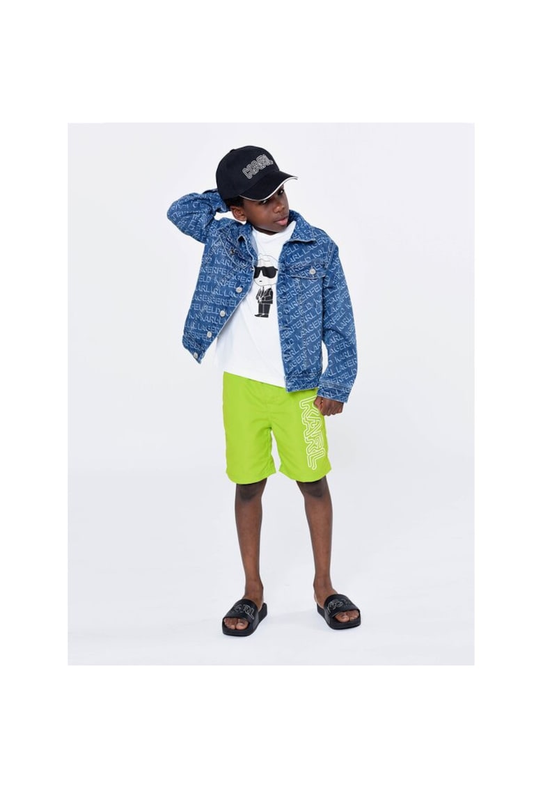 Pantaloni inot baieti - 301984726 - Poliester - Verde - Verde