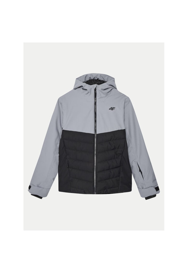 Geaca ski baieti - 303943899 - Poliester - Gri - Gri