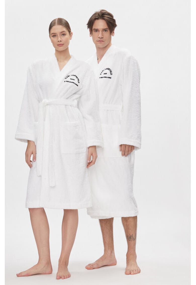 Halat unisex - 301058441 - Bumbac organic - Alb