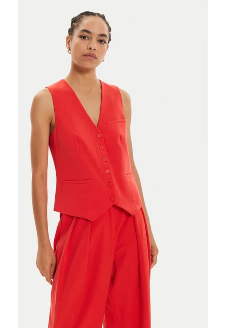 Vesta dama -  304548956 - Poliester/Viscoza - Rosu