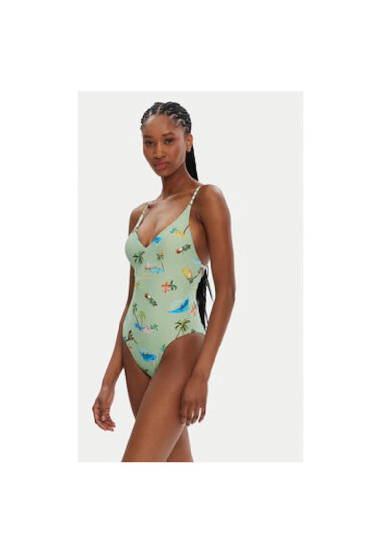 Costum de baie dama - 304990748 - Nylon/Elastan - Verde