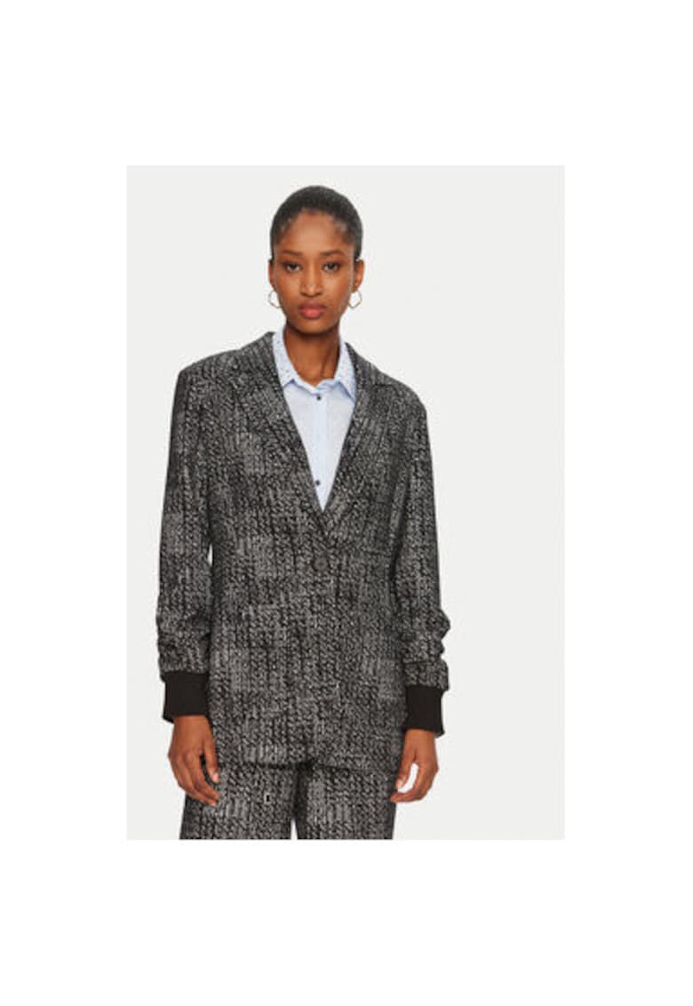 Sacou dama - 304216893 - Poliester/Bumbac - Gri - Gri