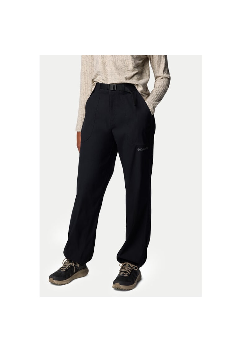 Pantaloni dama - 303980924 - Nylon - Negru - Negru
