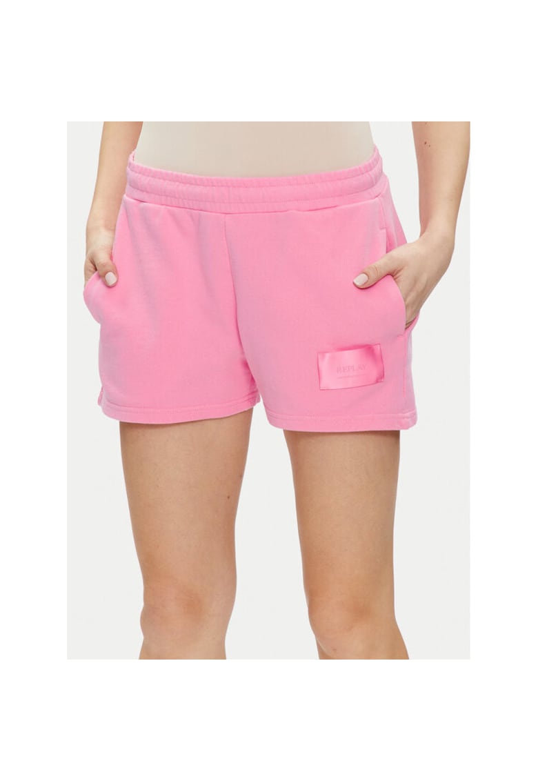 Replay Pantaloni scurti dama - 303878412 - Bumbac - Roz - Roz