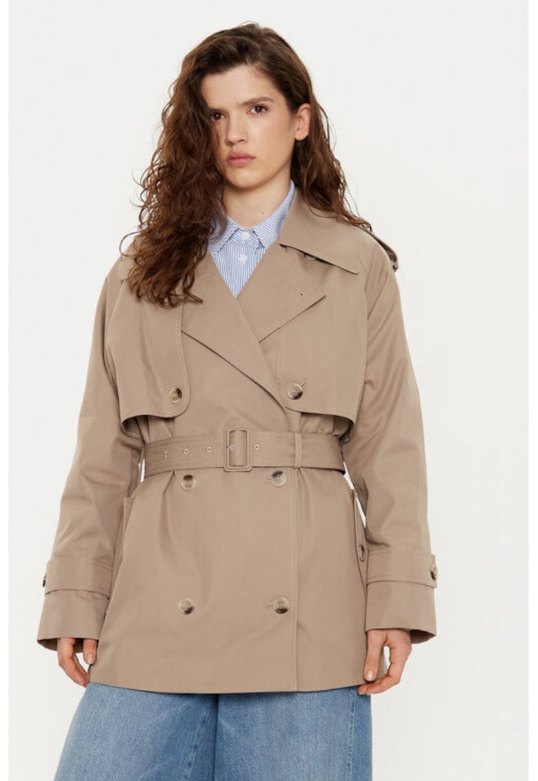 Trench dama - 305182982 - Bumbac/Poliester - Bej - Bej