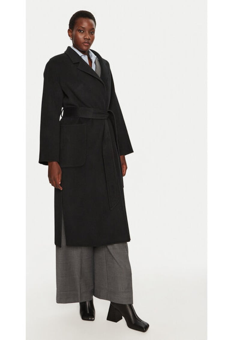 Palton dama  lana - negru