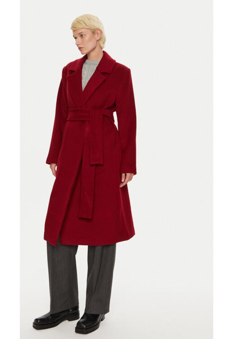 Palton dama - 304474460 - Lana/Poliester - Negru - Negru