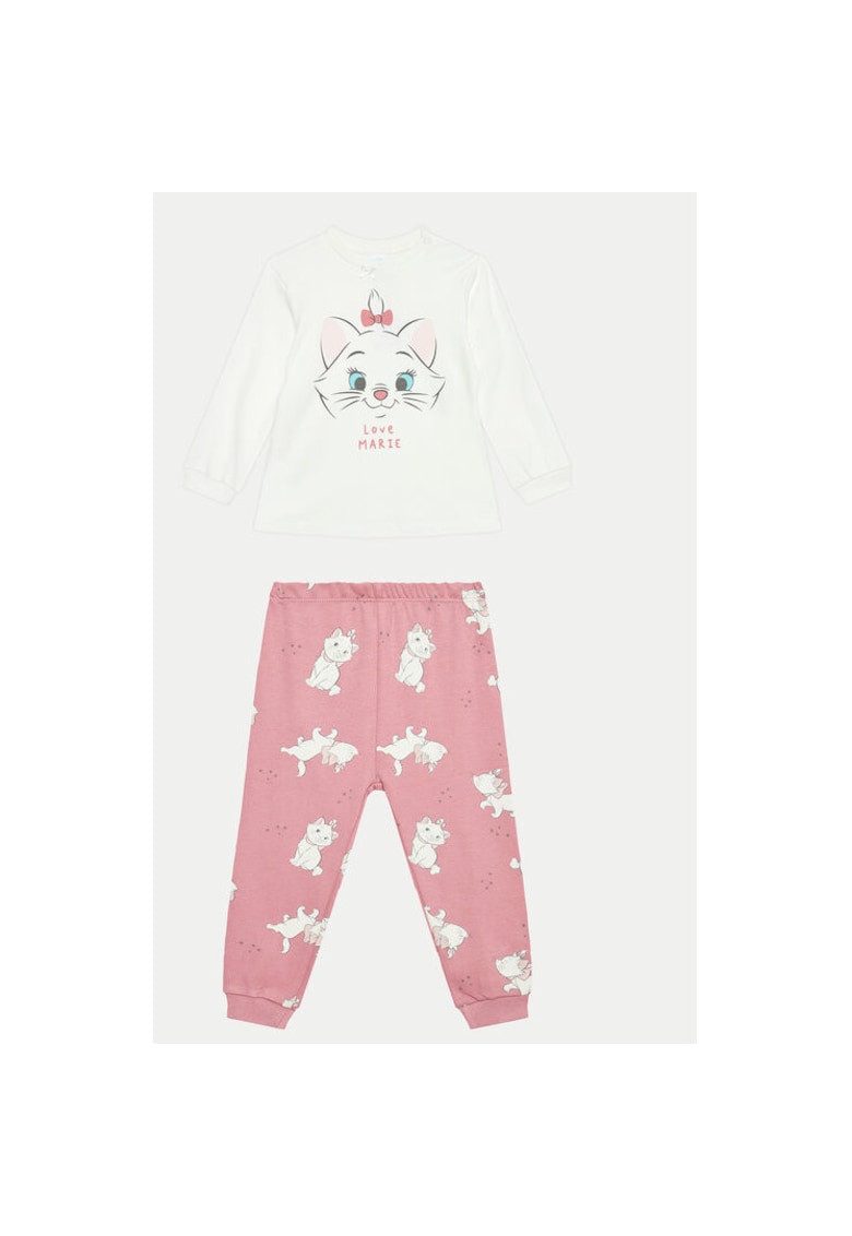 Pijama fete - 304548109 - Bumbac organic - Bej - Bej