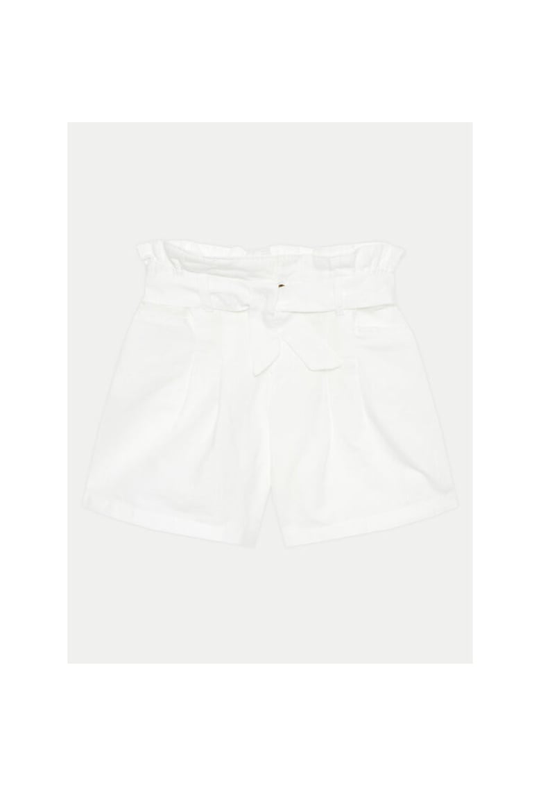 Pantaloni scurti fete - 303817619 - In/Bumbac - Alb - Alb