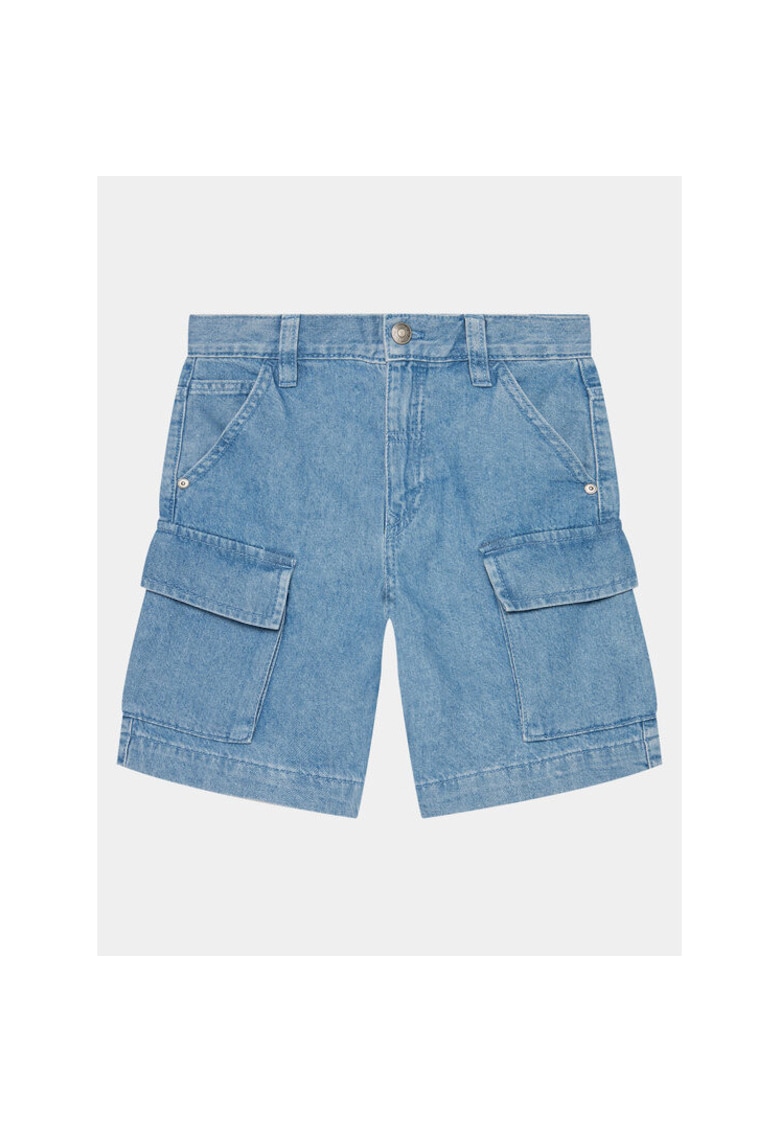 Pantaloni scurti baieti - 303820190 - Bumbac - Albastru