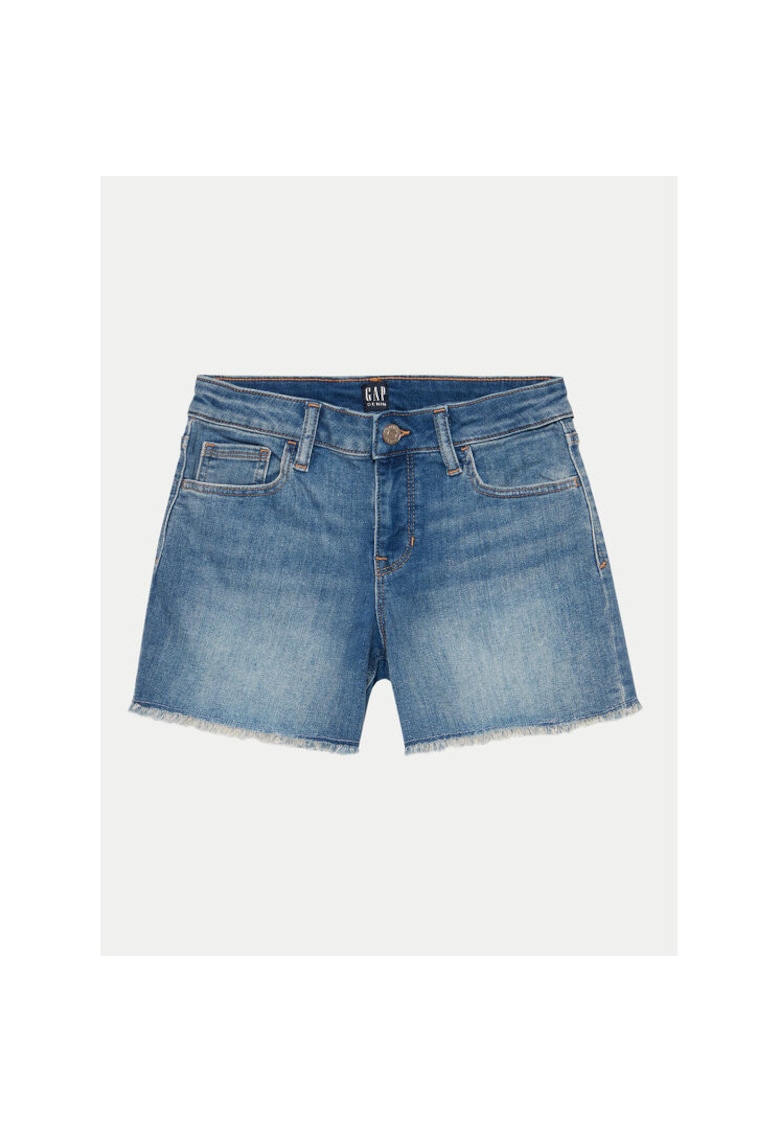 Pantaloni scurti fete - 304145490 - Bumbac/Poliester - Albastru - Albastru