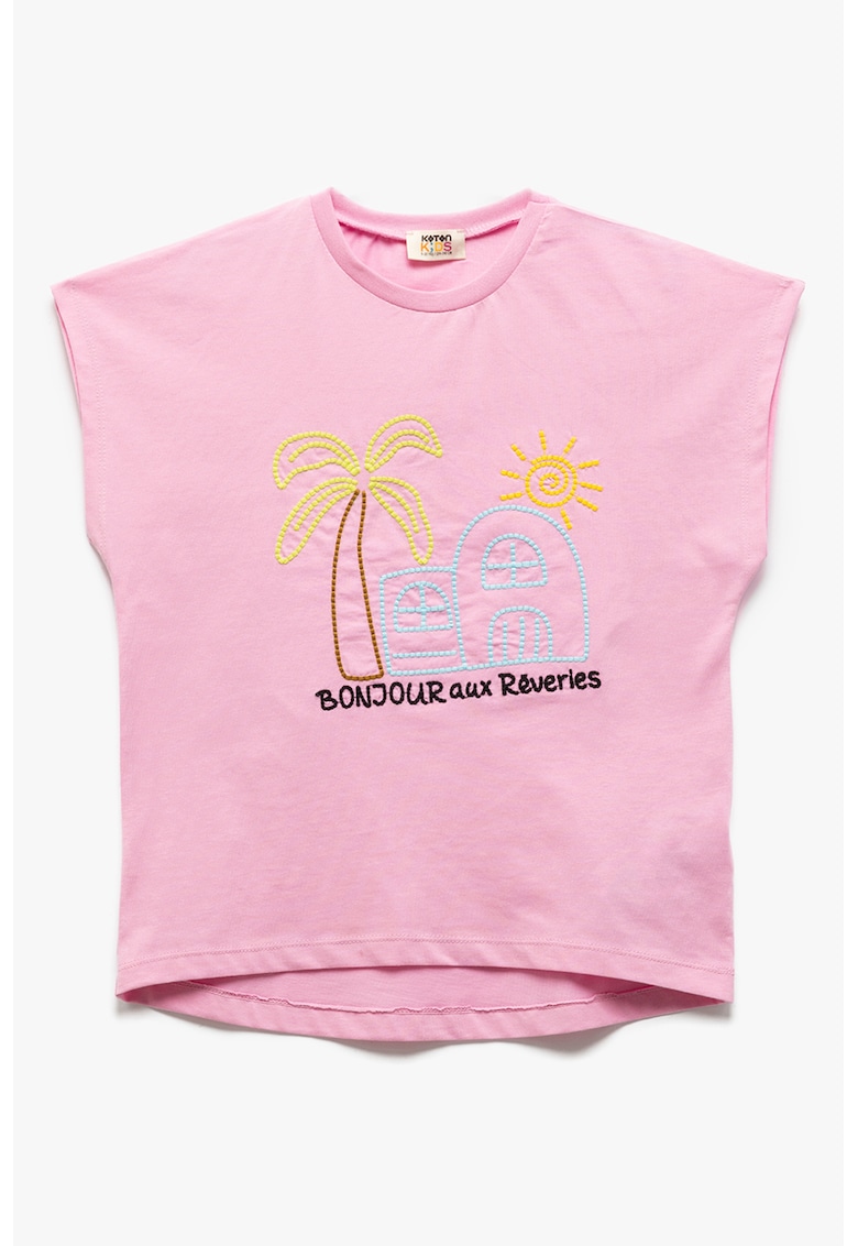 Tricou cu model brodat