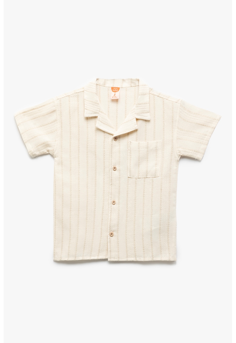 Camasa cu dungi si buzunar pe piept