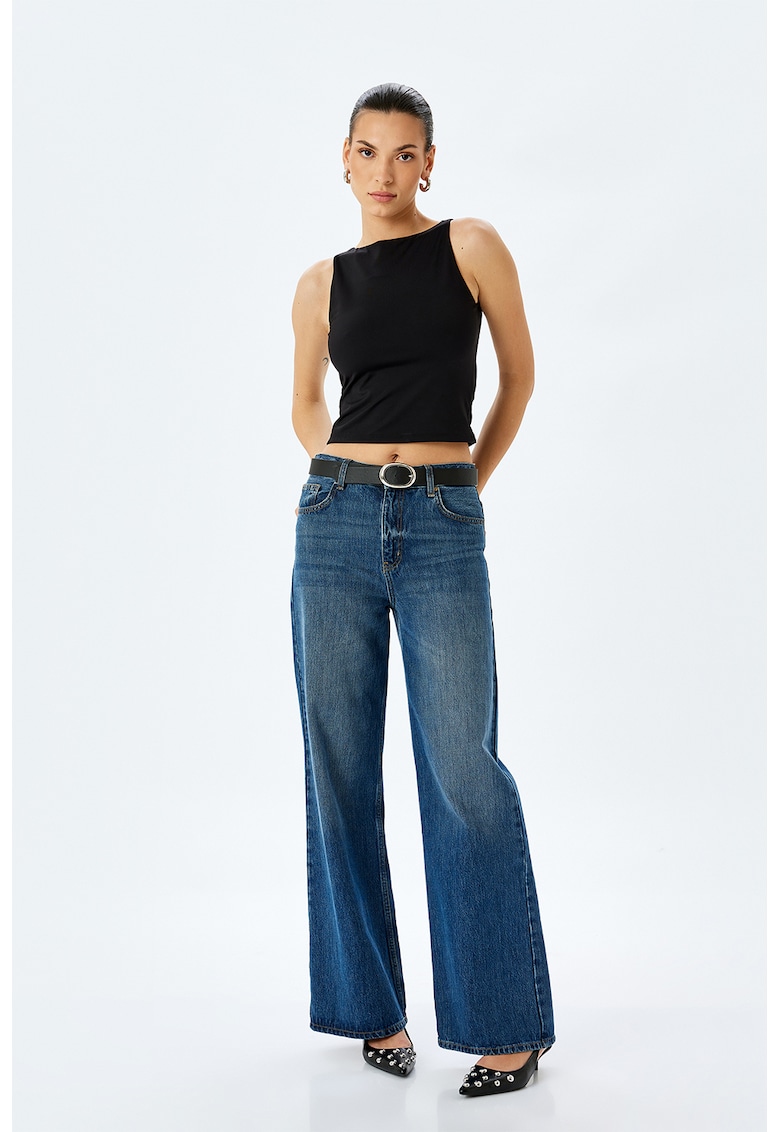 Top crop uni - Negru