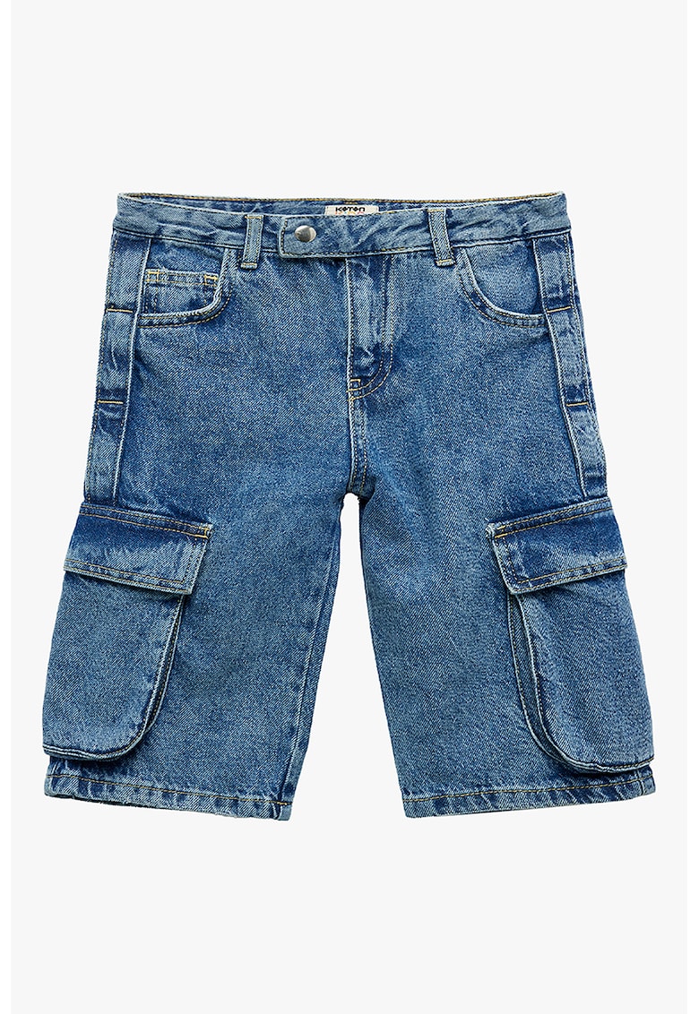 Bermude din denim cu buzunare cargo