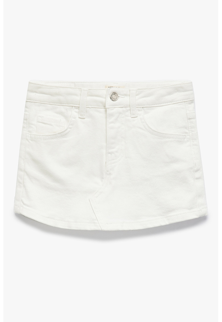 Fusta-pantalon uni din denim