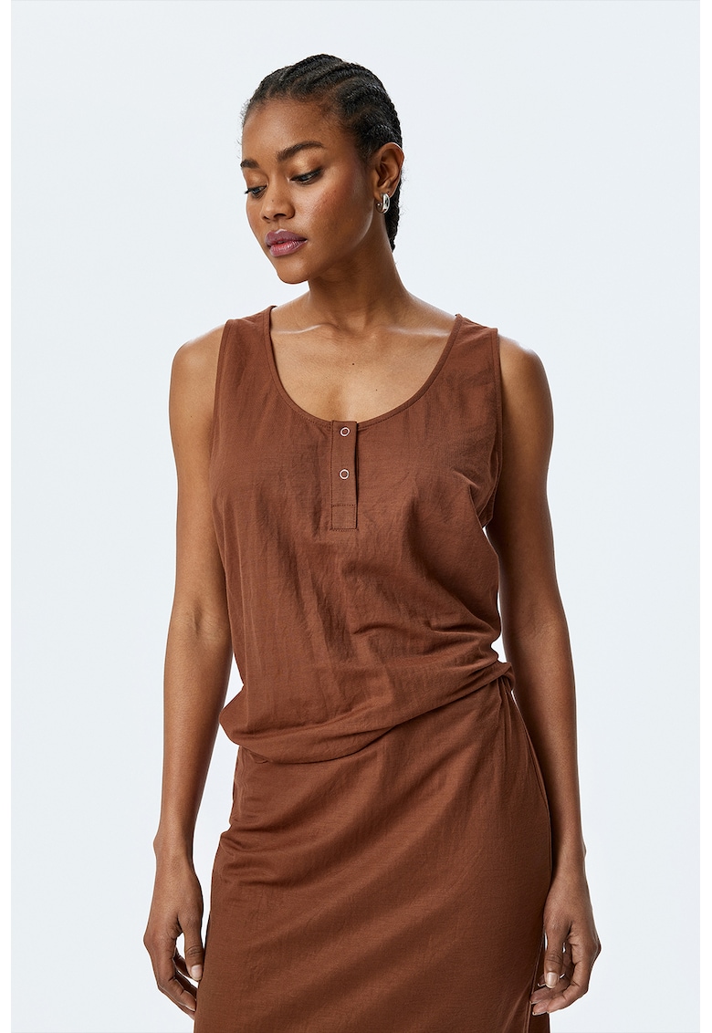 Top lejer cu decolteu drapat