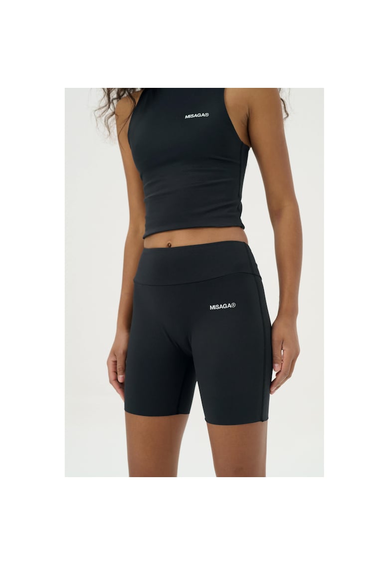 Colanti biker scurti Raven - Negru